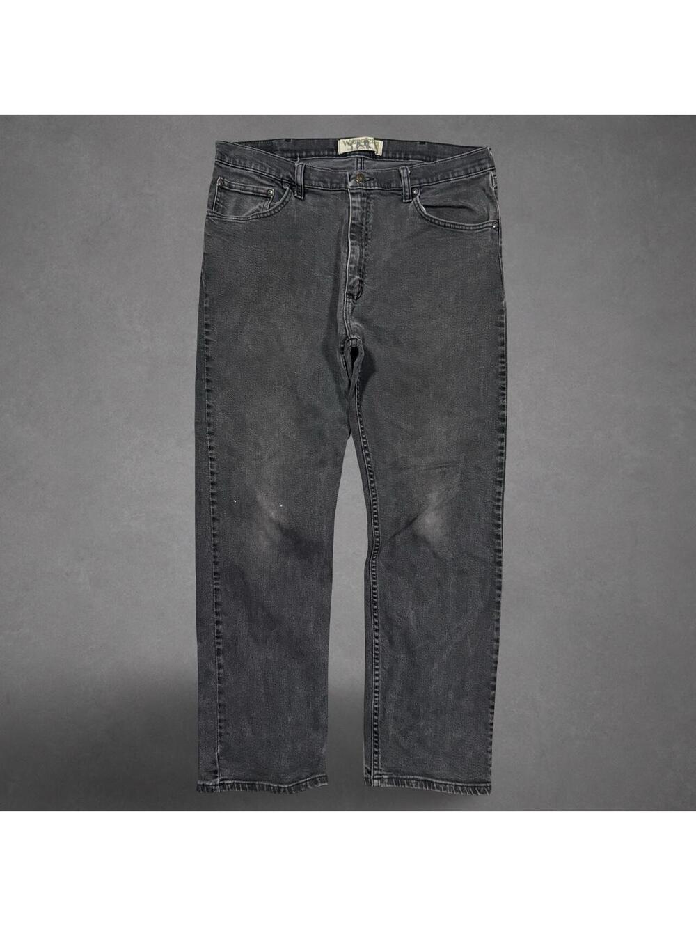 Wrangler Premium Quality Faded Black Straight Leg Jeans